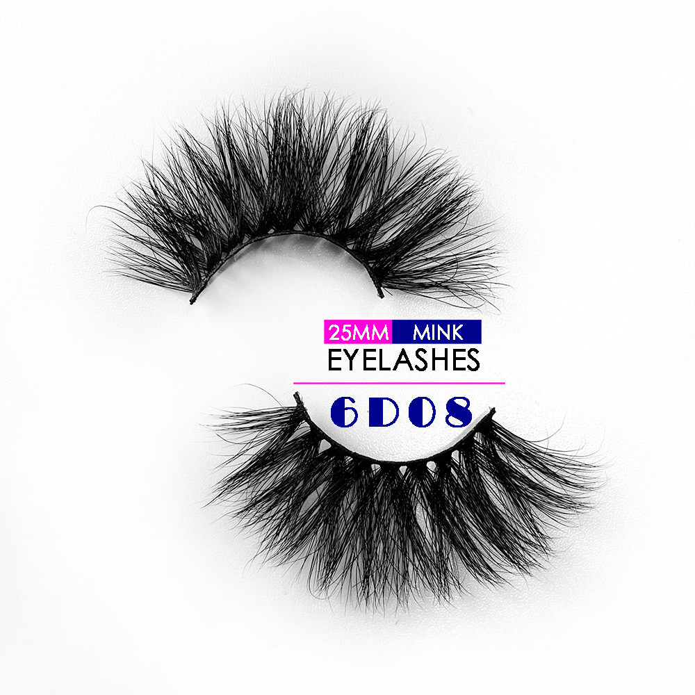 Own Brand 5D 25mm Real Mink Eyelashes Lashes 6D False Eyelashes