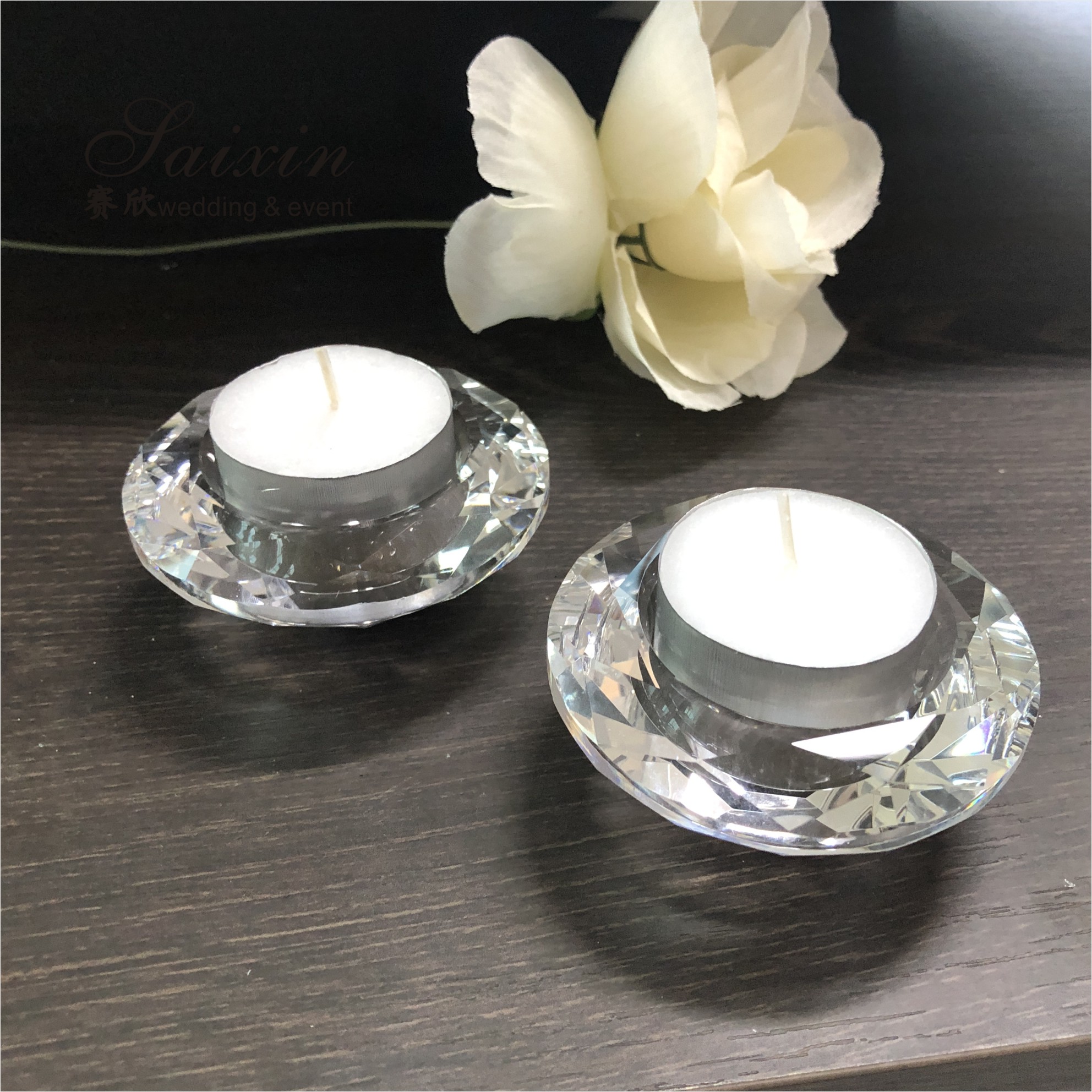 Gold Candlestick Holders Wedding Deco Centerpiece Metal Gourd 25CM 20CM