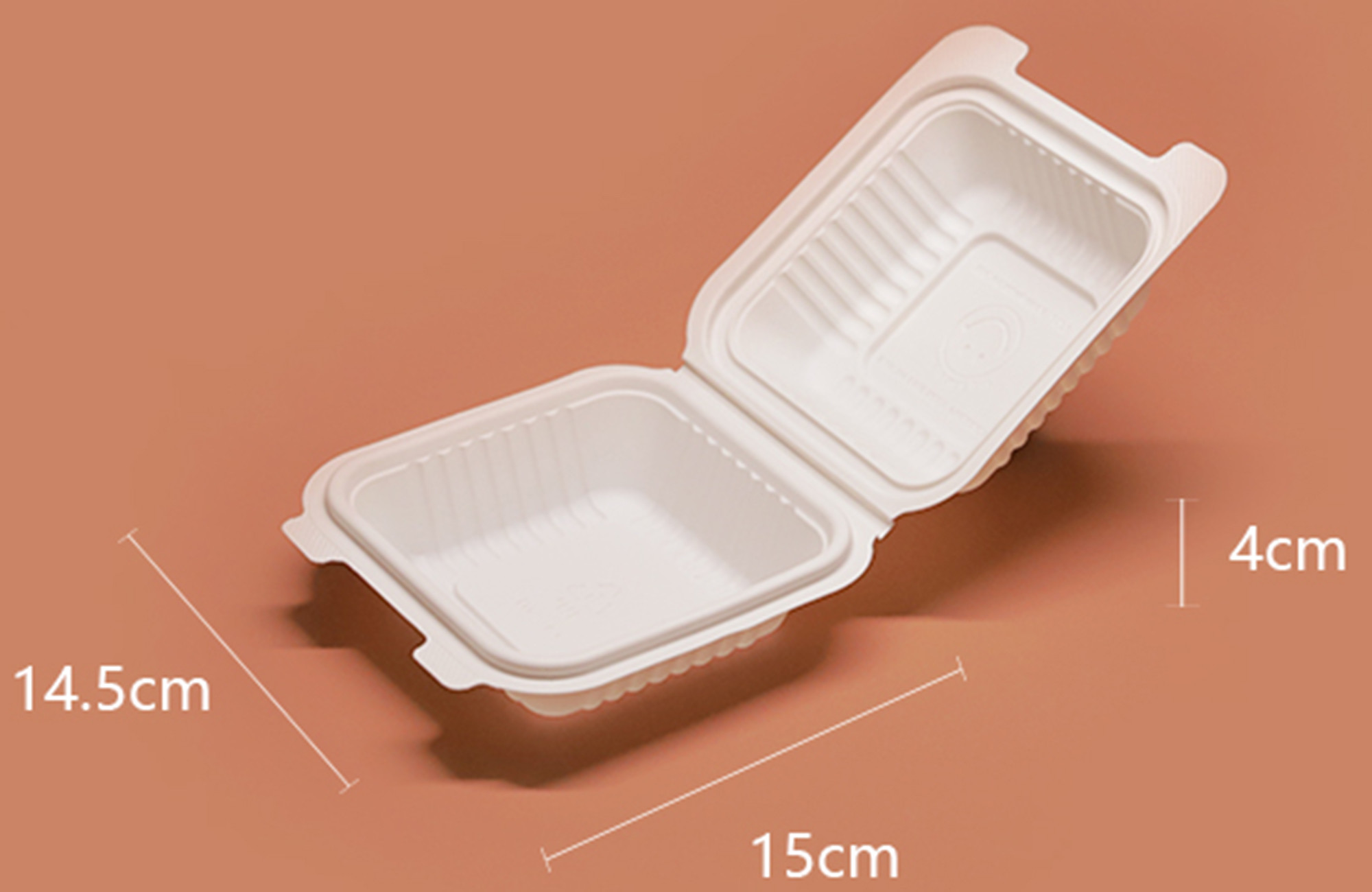 Safe and environmentally degradable packaging box 600 ml food container