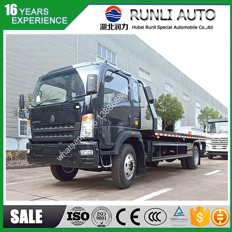 4x2 Hydraulic Flatbed Tow Truck 6T Load, 5mm Anti-Slip Steel Plate, Centralized Control System
