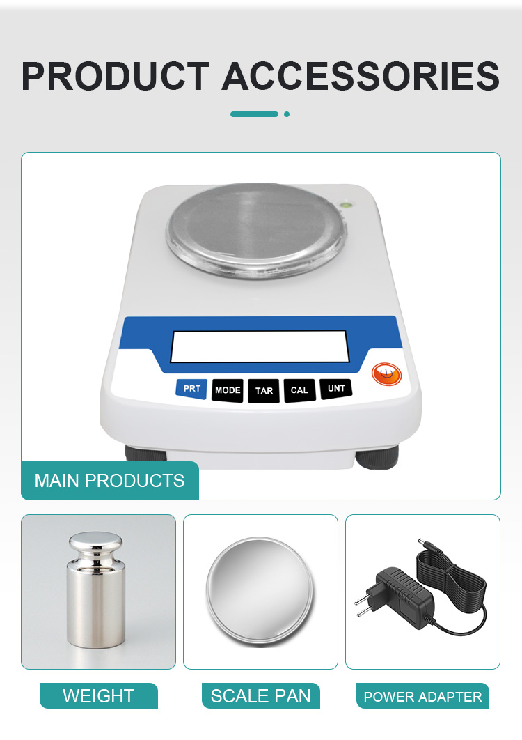 0.1g Capacity Precision LCD Display Analytical Balance for Laboratory Jewelry Medicine