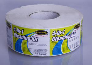 China Customized glossy waterproof adhesive sticker label roll for cleaning kit packaging wholesale