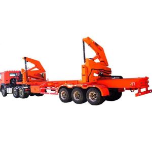 China 20 40Ft 37 40 45 Ton Side Loading Container Trailer wholesale