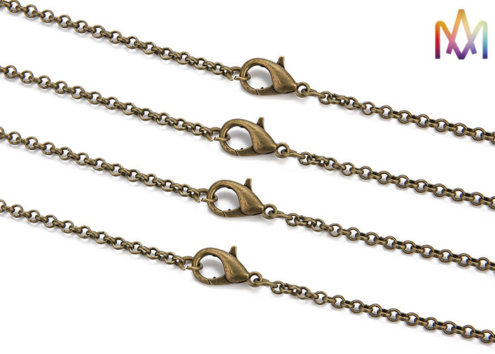 2m Length Fadeless Lobster Clasp Bulk Jewelry Chain