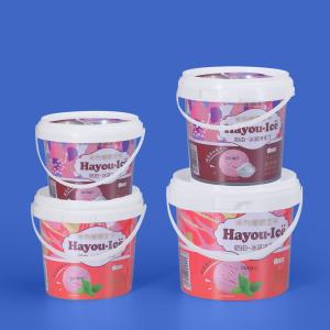 China Logo Printing Food Grade White Plastic Buckets and Customizable wholesale