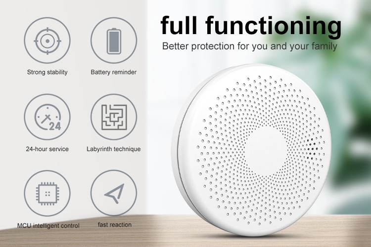 Combination Smoke and Carbon Monoxide Detector with AA replace Battery Operated Smoke CO Alarm Detector
