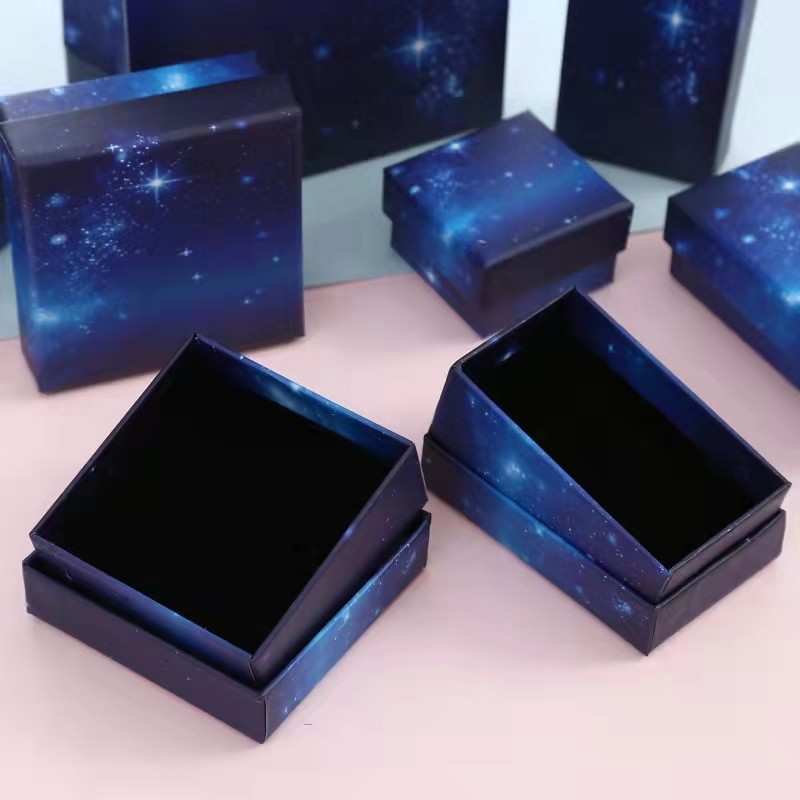 Custom Print Logo Cardboard Fancy Packaging Box For Jewelry Box And Paper Bag Set