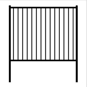 China 8ft Metal Residential Iron Wrought Fence Commerical Garden Privacy Fence Panels wholesale