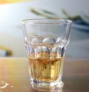 China Stemless Embossed Multiple Tangent 10 Oz Glass Tumbler wholesale