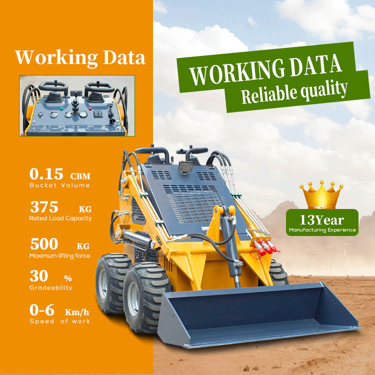 420 Wheel Skid Steer Loader with 4 in 1 Bucket Customer's Requirement and Affordable