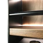 12 Hook Rustic Wall Mounted Kitchen Wood Rack 60X60X50cm