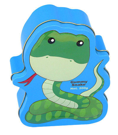 Gummy Snake Tin Box with Lid Food Grade Tin Storage Containers Vintage Tin Canisters