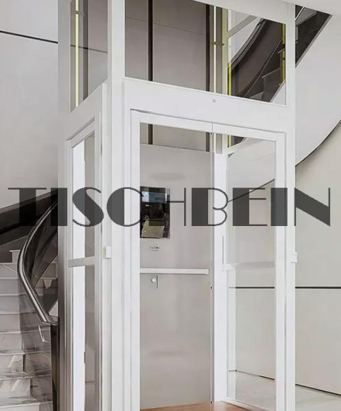 5 Persons 5 Floors Stainless Steel Structure Shaft Home Elevator Indoors Glass