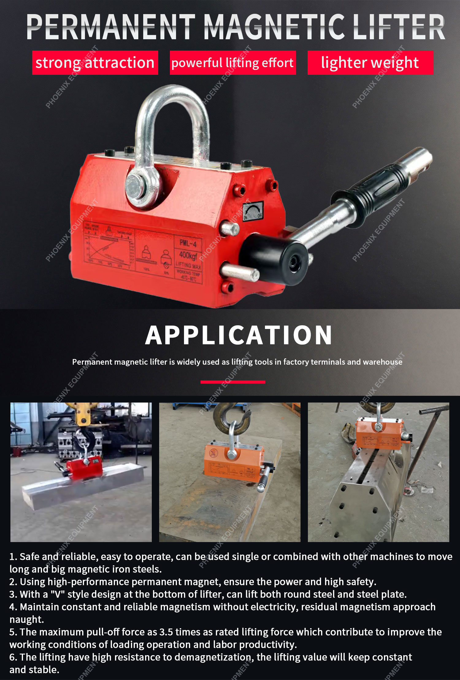 GD-600 Magnet Lifter Machine for Steel Plates of Different Thickness and Length