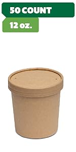 12 oz 50 kraft pape containers