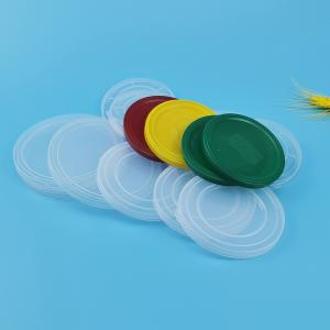 China Clear No Toxic 83mm Embossing PE Plastic Lids wholesale
