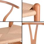 Healthy Tomile Natural Beech Wood And Paper Cord Dining Chair 9.9 Pounds