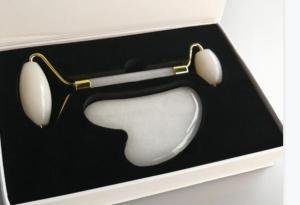 China White jade roller gua sha set wholesale