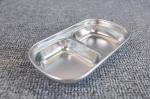 Supplies rectangular dinner dish plate 4 compartments stainless steel tableware