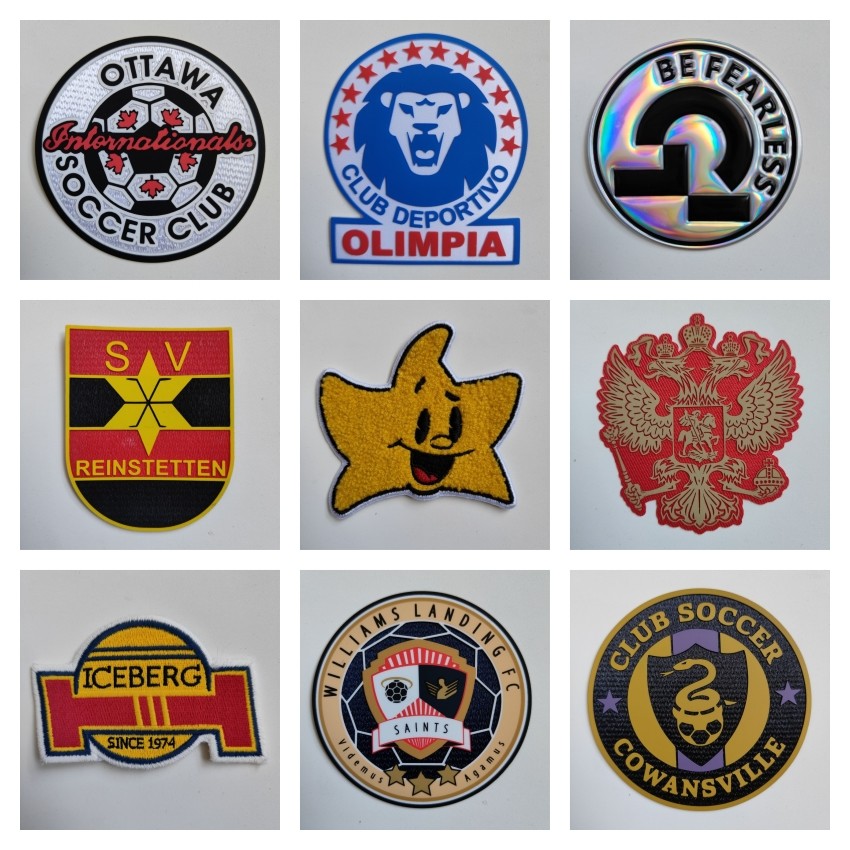 Custom Heat Press Appliques 3D Silicone Embroidered Logo Patches