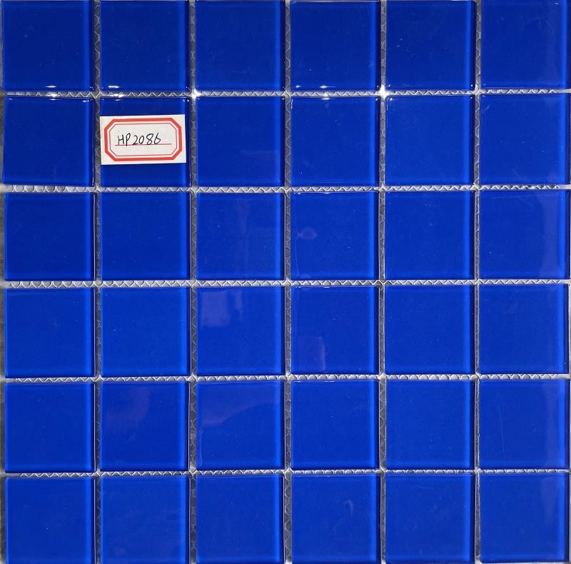 48X48MM Swimming Pool Mosaic Tiles Blue Color Glass Mosac Tiles
