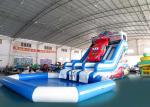 Huge Inflatable Water Parks With Swimming Pool / Kids Water Slide