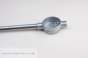 China GI Malleable Iron Circular Junction Box GI Pipe Fittings Two Way Through Box wholesale