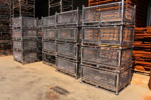 China ISO Lockable Collapsible 1200mm Height 50x100 Steel Pallet Cages wholesale