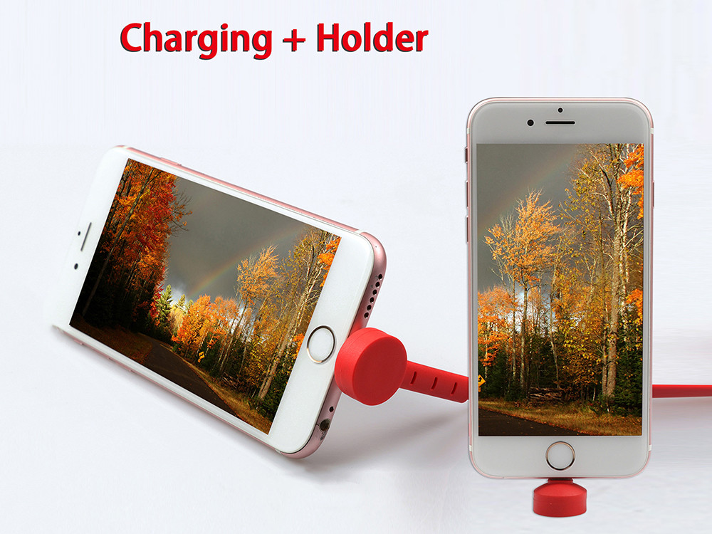 Multi 1m 2a Charger USB Extension Cable With Mobile Phone Holder Function