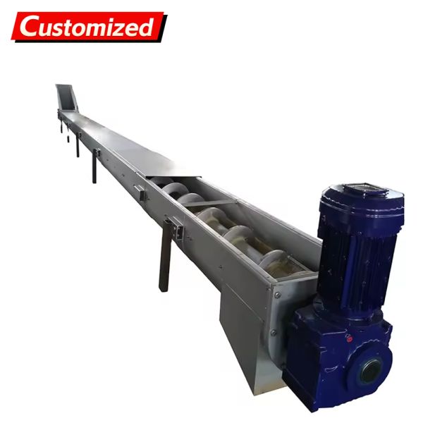 Thermal Processing Heater Screw Drying Auger Hollow Flight Heating Screw Conveyor for Energy & Mining Custom Factory Manufacturer