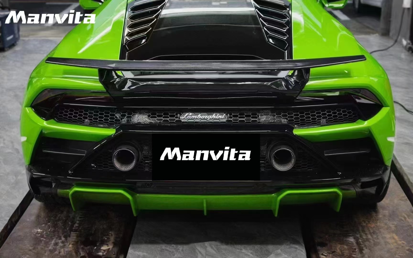 LP580 LP610 Lamborghini Huracan Evo Body Kit Tecnica Style Carbon Fiber Spoiler Wing