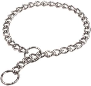 China Snake Choke Chain For Dogs Nickel Plated Chrome Plated Dog Training Choke Collar wholesale