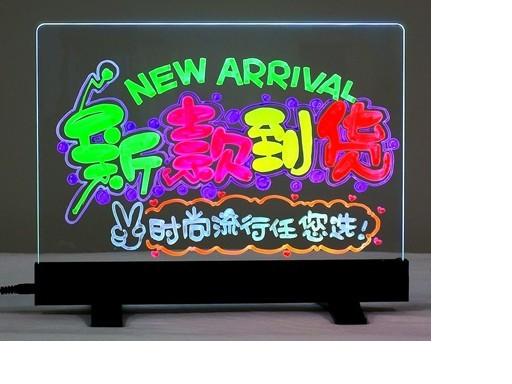 Long - term unfading Glass durable Fluorescent Led Writing Board for advertising