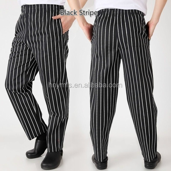 Printed Elastic Waistband Kitchen Cooking Chef Pants Worker Uniforms Print Chef Pants