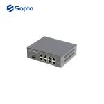 PoE Power Fiber Media Converter 1 Fiber Port 4 UTP Ports With Commercial