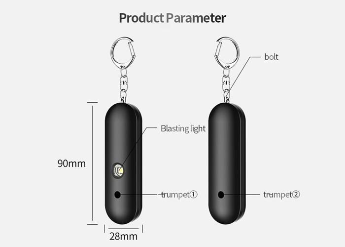 Alarmas Personales Self Defense Stick Tasergun Key Chain Women Defence Tools Safety Keychain