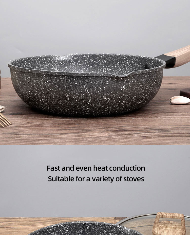 New Arrival Induction Omelet Pans Maifan Stone Coating Aluminum Frypan Non Stick Granite Frying Pan Skillet Pan