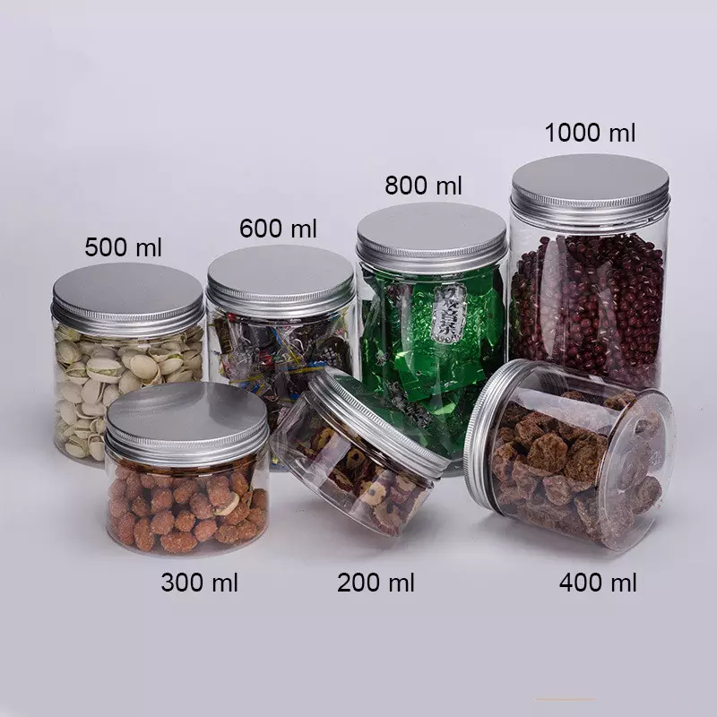 300ml Versatile Clear Plastic Jars For Cosmetic Food Storage PET Straight Sided Jars