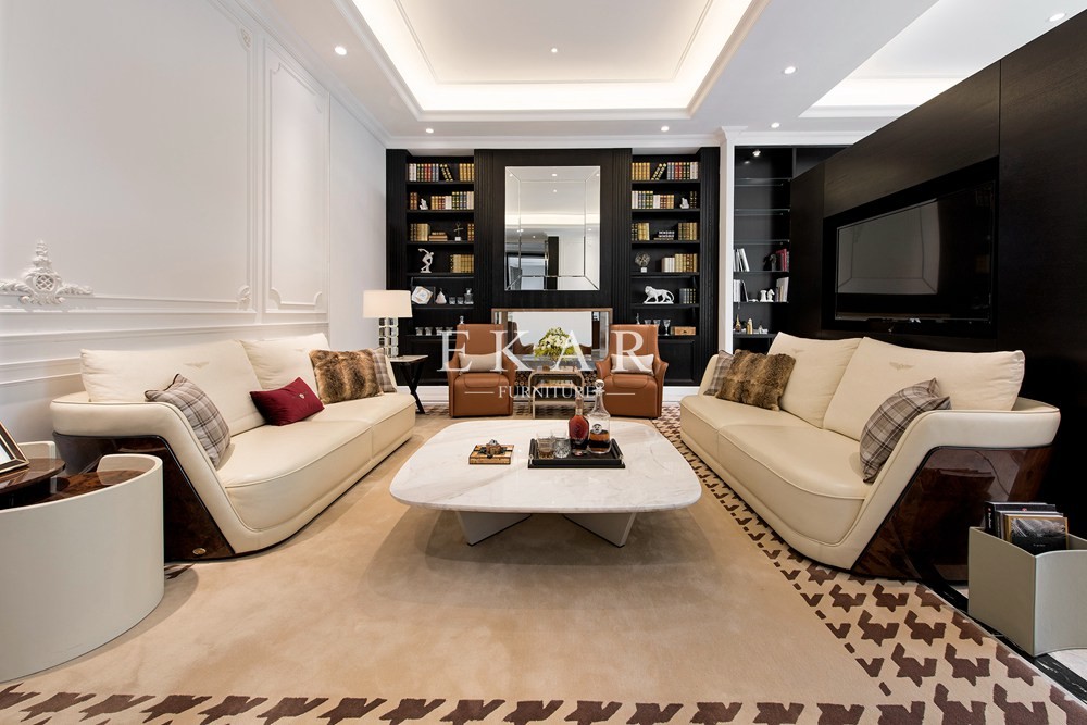 Modern Square Design Marble Coffee Table W001H1