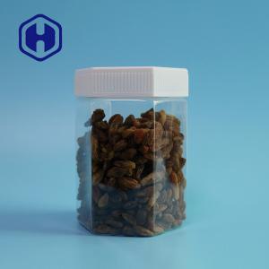 China Hexagonal 23oz 680ml Leak Proof Plastic Jar With Screw Lids wholesale