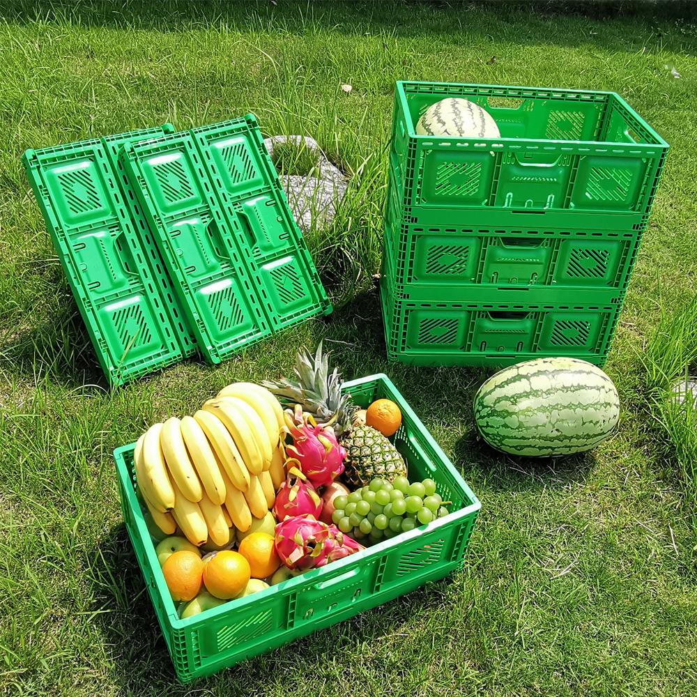 Stackable Plastic Storage Basket Functional Vegetable Turnover Basket 600x400x220mm