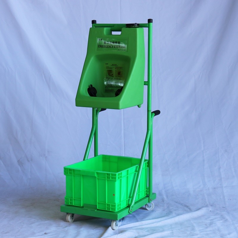 Trolley portable eyewash 30L(8gallon) emergency eyewash ABS portable eye wash station, plastic emergency eye wash