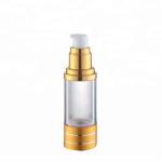 Round Airless Cosmetic Bottles Non Spill Smooth Screen Printing Surface