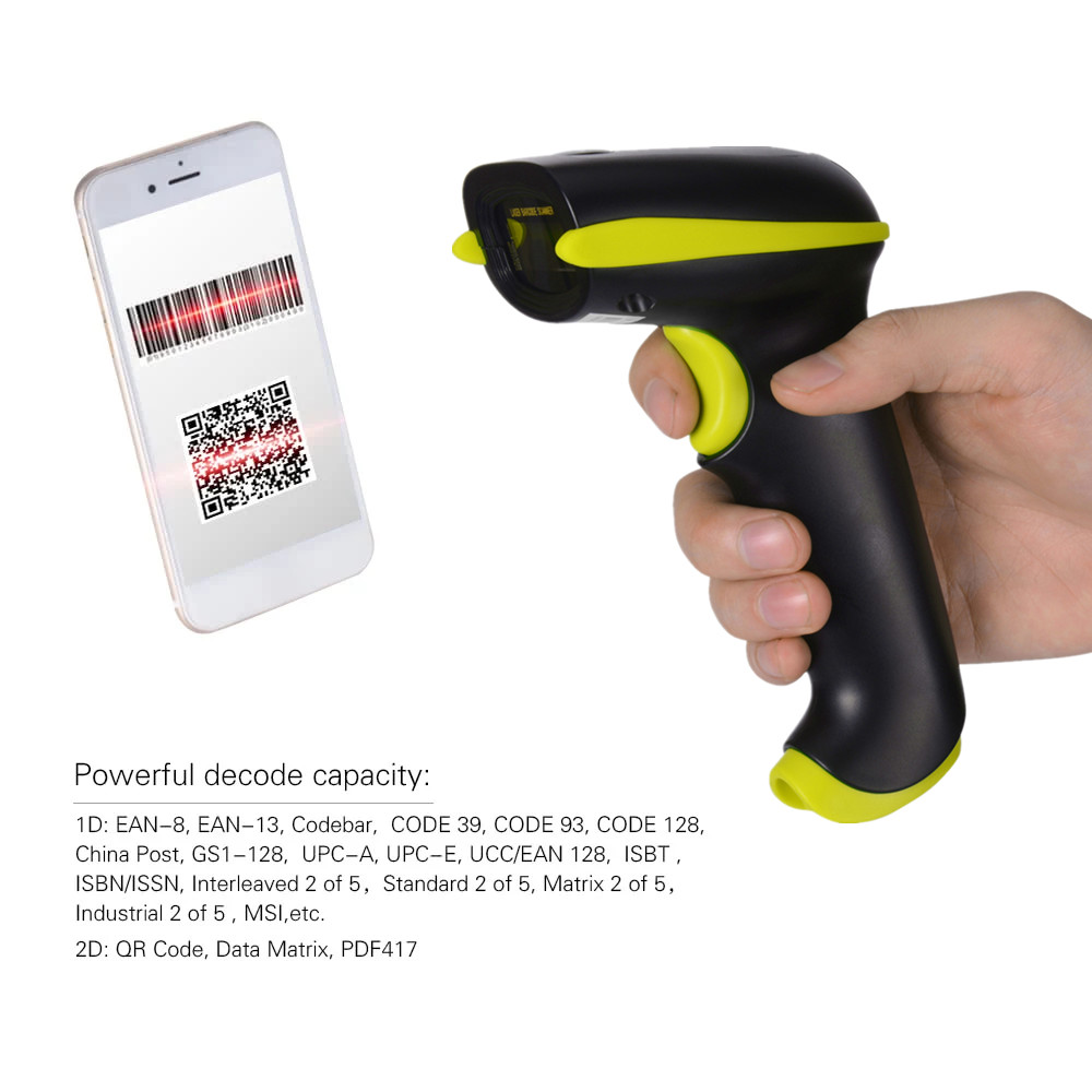 Handsfree USB QR And Barcode Reader Scanner 2D Wired With Stand