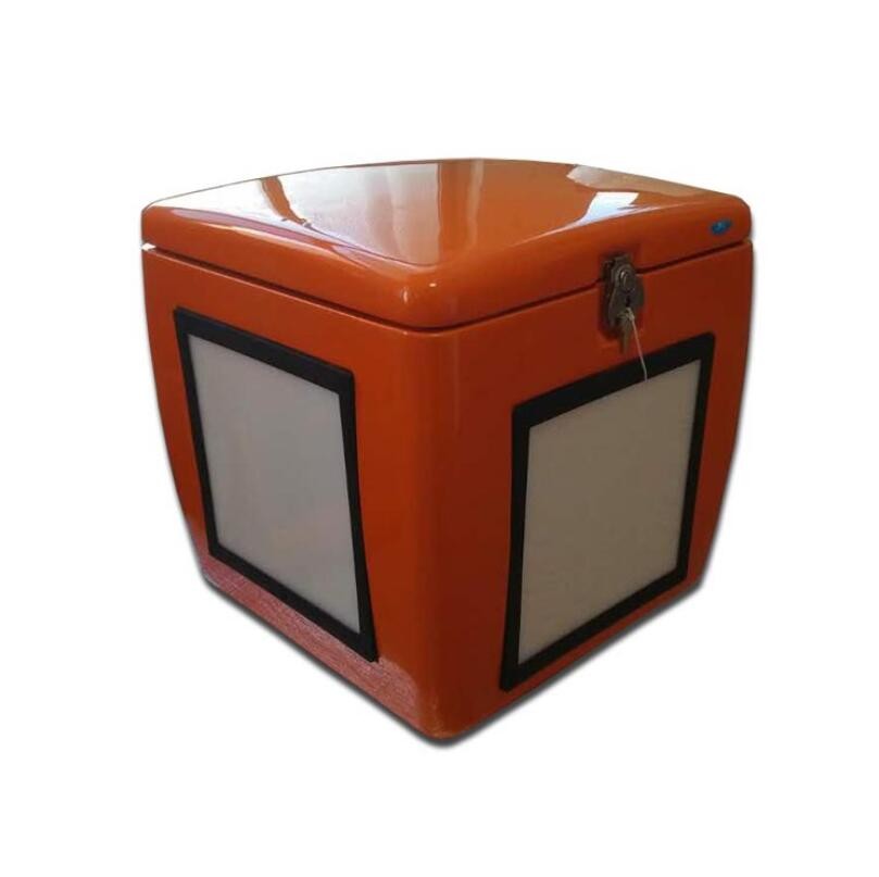 Fiberglass FRP Made in China Ecofriendly Motorcycle Food Delivery Box with LED Light
