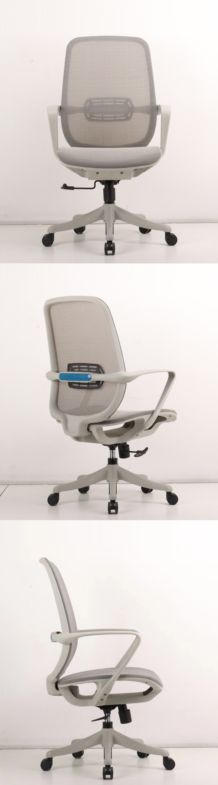 Adjustable Ergonomic Executive Mesh Office Chair with Swivel Wheels and Lumbar Support