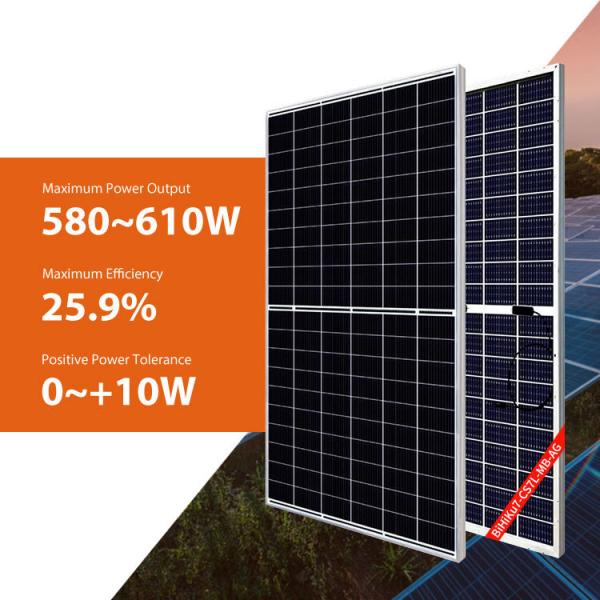 580W 585W Rooftop Solar Panel 600W 605W 610W 615W Warehouse Full Black Solar