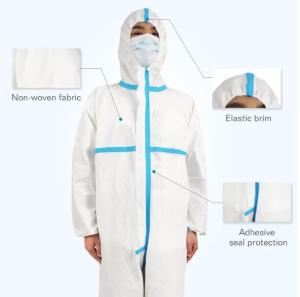 China PP PE SMS Disposable Coverall Suit Excellent Liquid Penetration Resistance wholesale