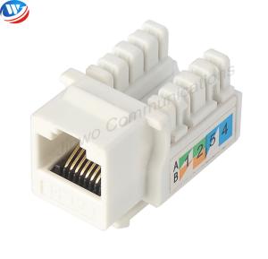 China Dual IDC Cat5e Keystone Jack Female Connector on sale