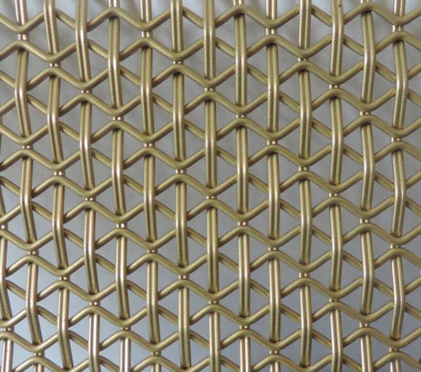 Dutch Weave Decorative Gold Stainless Steel Bar Decorative Metal Curtain